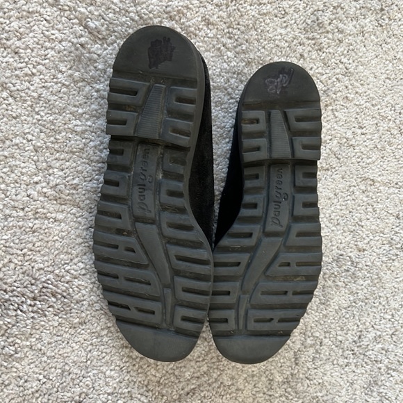 Paul Green black suede loafers size 7. Zipper metal accent/size 7. - Picture 7 of 8